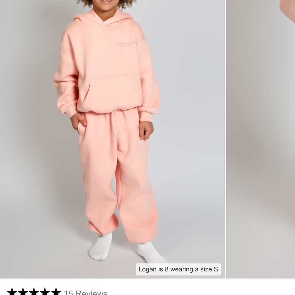 Comfrt Kids Sweatpants Pastel Peach